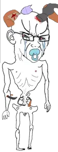 soyak, soyak (crying), blood, clothes, communism, crybaby, crying, dyed hair, hammer, hat