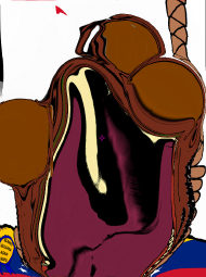 impish soyak ears, impish amerimutt, impish front, amerimutt, slopjak, acne, award, badge, black skin, brown skin