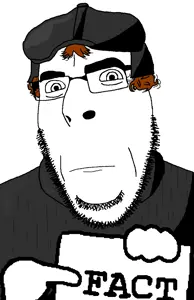 cobson, countryaryan fact!, beard, brown hair, cap, christianity, closed mouth, clothes, fact, glasses