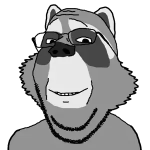 gapejak, wholesome soyjak, animaljaks, animal, closed mouth, ear, forehead lines, glasses, gray skin, looking at you