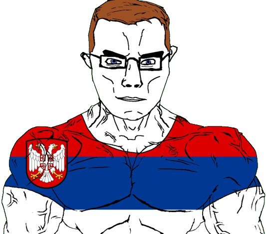 chudjak, chudjak front, muscular chud, axis, balkans, brown hair, clothes, flag, glasses, government of national salvation