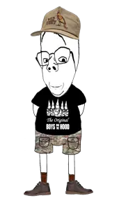 gapejak, rand, wholesome soyjak, camouflage, cargo shorts, clothes, glasses, hat, kkk, shoe