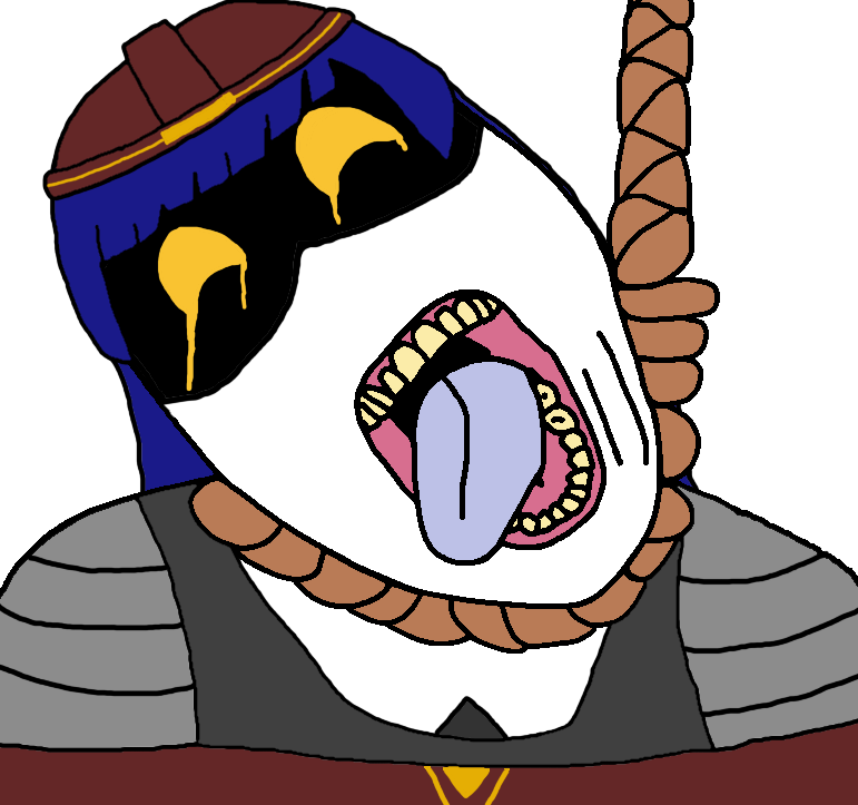 bernd, hanging troonjak, troonjak, ack, bloodshot eyes, blue hair, crying, dead, doll, hanging