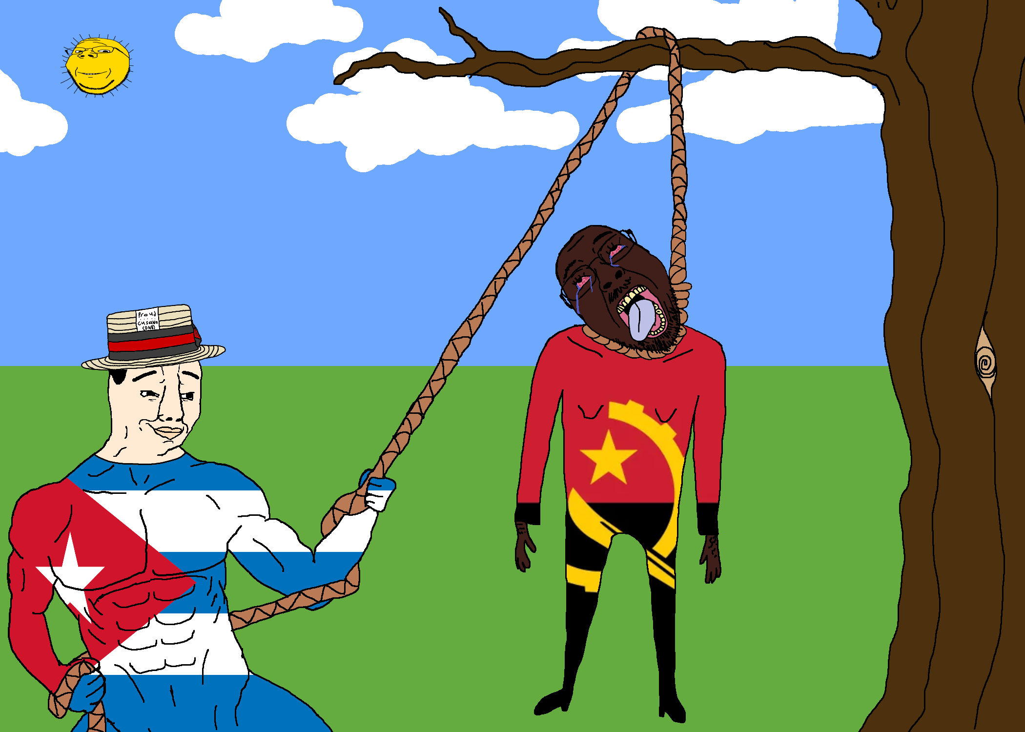 bernd, chudjak, ack, angola, black skin, boater, buff, clothes, countrywar, cuba vs angola