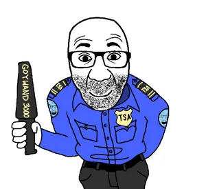 el perro rabioso, feraljak, badge, closed mouth, clothes, glasses, goy, hands, holding object, looking at you