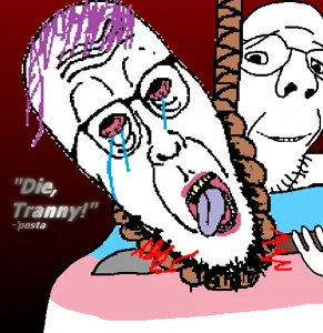 cobbert, npestajak, bloodshot eyes, closed mouth, crying, hair, knife, rope, stab, tranny