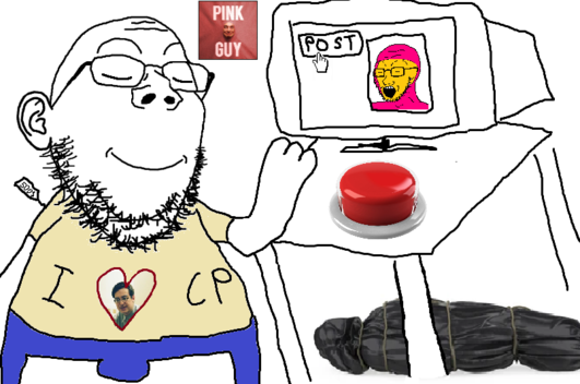 gapejak, soyak, shrimpish, soychink, 2soyjaks, arm, asian, body bag, button, closed eyes