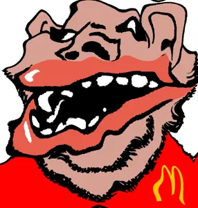 impish soyak ears, impish amerimutt, amerimutt, animated, distorted, ear, lips, open mouth, soyjak, stubble