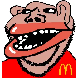 impish soyak ears, impish amerimutt, amerimutt, 3dgifmaker, animated, brown skin, ear, open mouth, soyjak, stubble