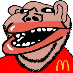 impish soyak ears, impish amerimutt, amerimutt, 3dgifmaker, animated, ear, lips, open mouth, soyjak, stubble