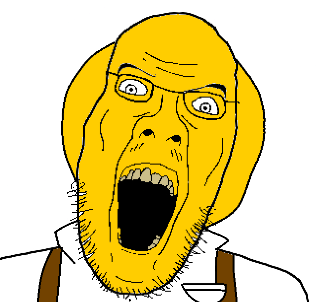 poopniger, unknown, jannyjak, angry, bald, beard, clothes, collared shirt, dark, dog ear
