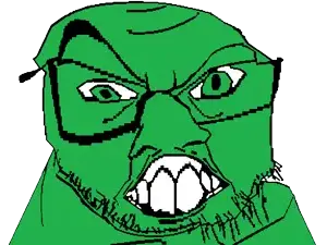 feraljak, crazyguyjak, content aware, distorted, glasses, green eyes, green skin, large nose, looking at you, open mouth