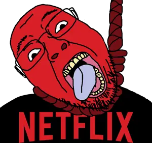 bernd, hanging troonjak, troonjak, ack, clothes, glasses, hanging, logo, netflix, open mouth