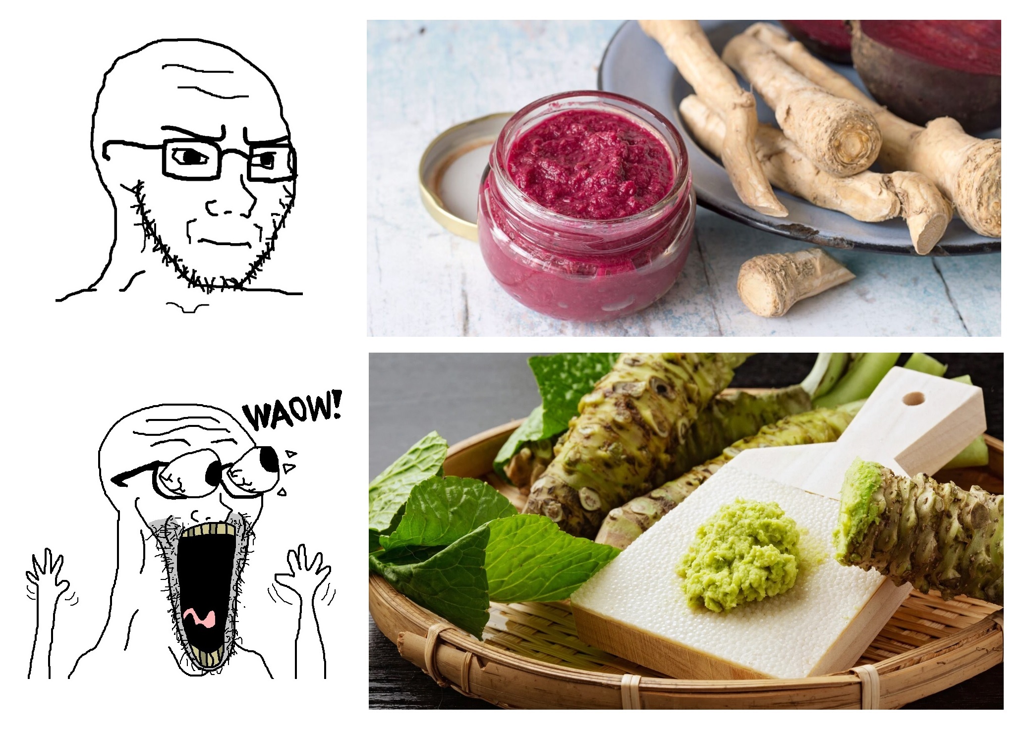 excited soyjak, soyak, soyak (irritated), waow, wewjak, thing japanese, 2soyjaks, arm, bald, beetroot