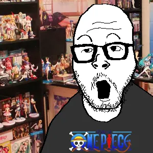 unknown, anime, beard, glasses, open mouth, weeb, one piece