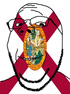 gapejak, wholesome soyjak, christianity, clothes, dress, flag, florida, glasses, god, looking at you