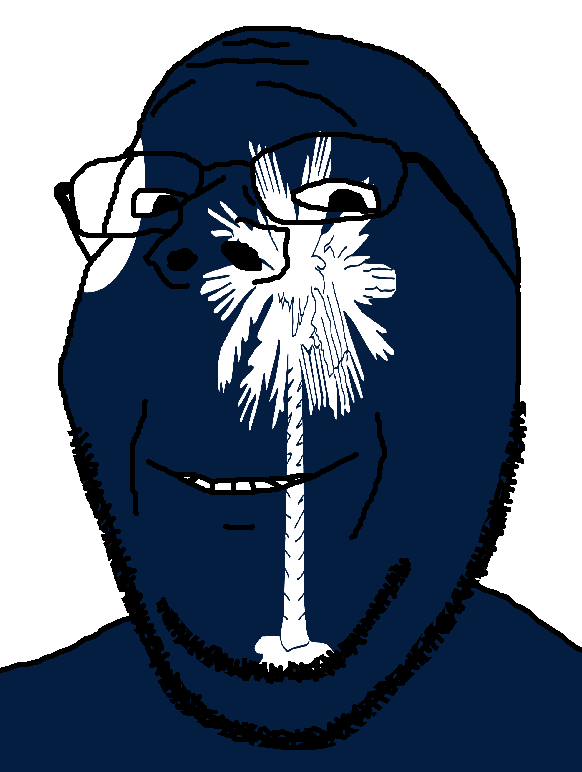 gapejak, wholesome soyjak, flag, glasses, looking at you, moon, smile, south carolina, soyjak, stubble