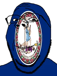 gapejak, wholesome soyjak, flag, glasses, latin text, looking at you, smile, soyjak, stubble, teeth