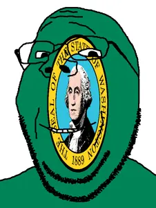 gapejak, wholesome soyjak, 1889, flag, george washington, glasses, looking at you, smile, soyjak, stubble