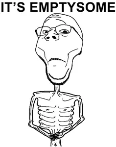 gapejak, wholesome soyjak, arm, frown, glasses, hands, hungry, sad, skinny, starving