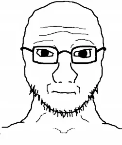 soyak, closed mouth, front view, glasses, neutral, stubble