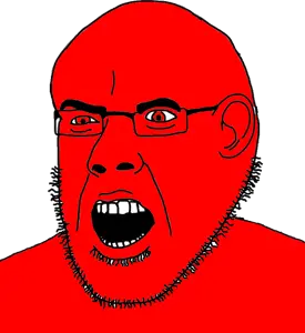 cobson, narge, ear, glasses, op is a intelligent active hetero for not tagging his own shit, open mouth, red skin, soyjak, stubble, teeth