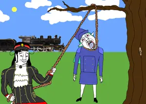 bernd, chudjak, hanging troonjak, troonjak, ack, bloodshot eyes, glasses, hachiroku, hanging, maitetsu