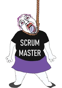 bernd, ack, crying, full body, glasses, hanging, rope, scrum, scrum master, text