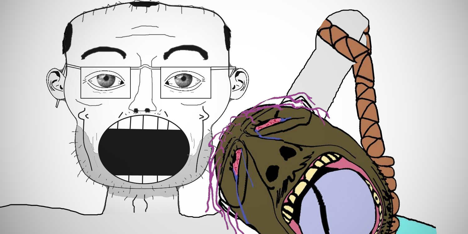 bentley, bernd, hanging troonjak, troonjak, ack, balding, bloodshot eyes, brown troonjak, crying, glasses