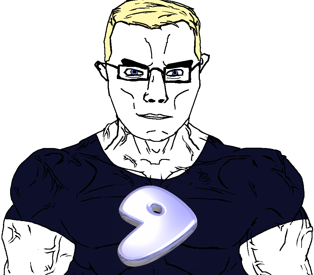 chudjak, chudjak front, muscular chud, aryan, a10 eyes, blonde hair, blue eyes, blue shirt, buff, chud