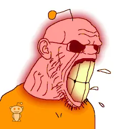 feraljak, redditjak, 1soyjak, angry, animated, antenna, bald, black eyes, clothes, forehead lines