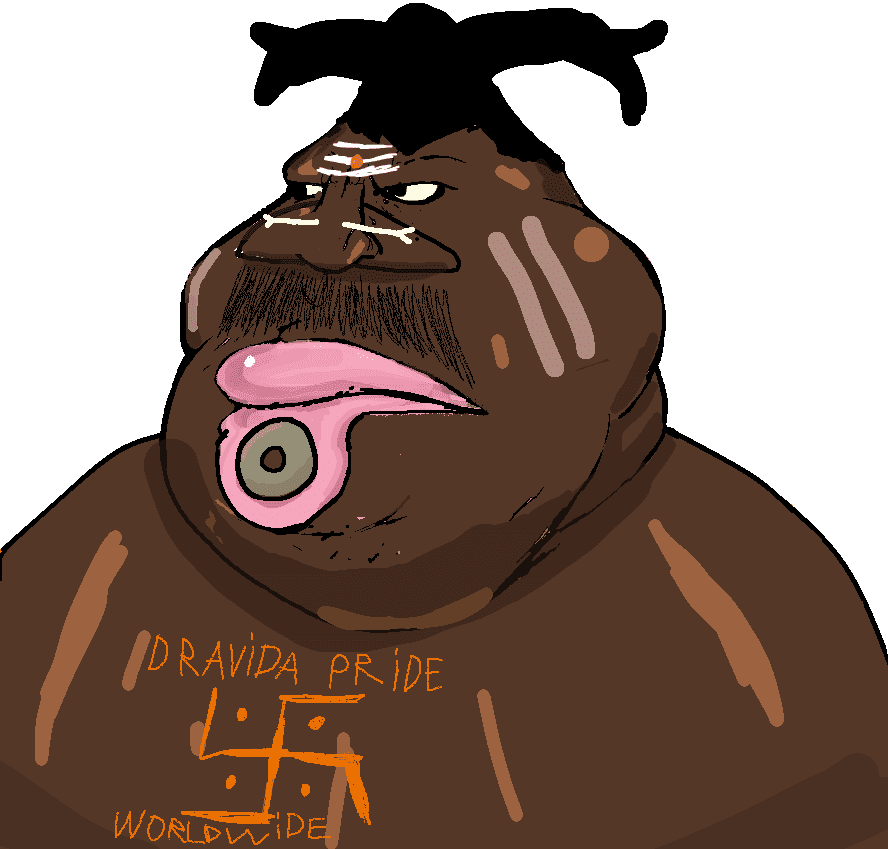 meximutt, africa, angry, bone, brown skin, closed mouth, dravidian, facepaint, fat, forehead lines