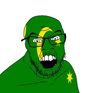 feraljak, angry, cocos keeling islands, country, flag, glasses, jacksepticeye, looking at you, mustache, open mouth