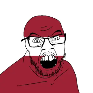 feraljak, country, flag, glasses, latvia, open mouth, soyjak, stubble, teeth, latvia