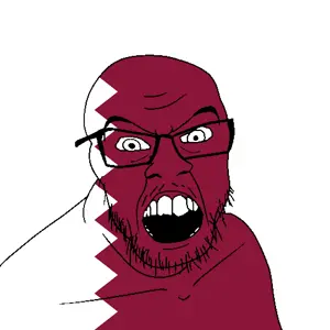 feraljak, angry, country, flag, glasses, jacksepticeye, looking at you, mustache, open mouth, qatar