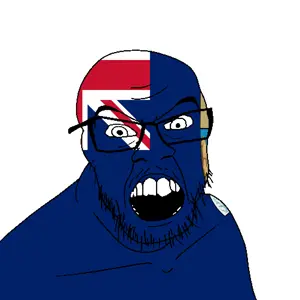 feraljak, angry, country, flag, glasses, jacksepticeye, looking at you, mustache, open mouth, saint helena ascension and tristan da cunha