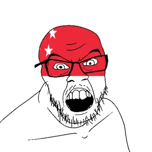 feraljak, angry, country, flag, glasses, jacksepticeye, looking at you, mustache, open mouth, singapore