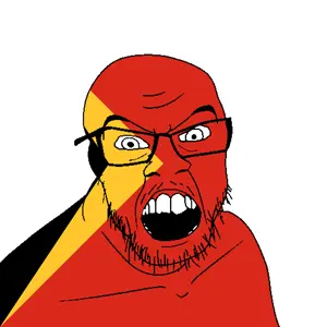 feraljak, angry, country, glasses, jacksepticeye, looking at you, mustache, open mouth, soyjak, stubble