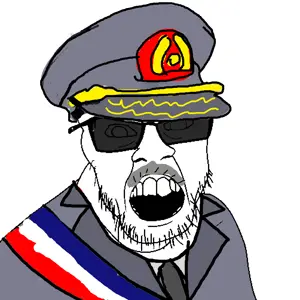 feraljak, chile, clothes, flag, glasses, gray hair, hat, mustache, necktie, pinochet