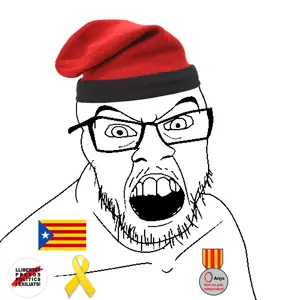 feraljak, catalonia, europe, leftist, medal, separatism, soyjak, spain