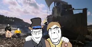 chudjak, cobson, feraljak, markiplier soyjak, smugjak, no more brother wars, irl background, man in the wilderness 1971