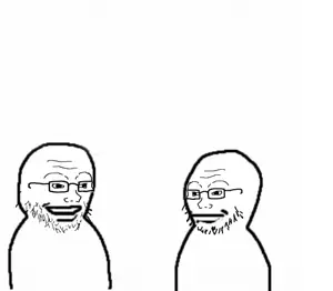 soyak, 2soyjaks, closed mouth, fallenchungus, glasses, open mouth, soyjak, stubble