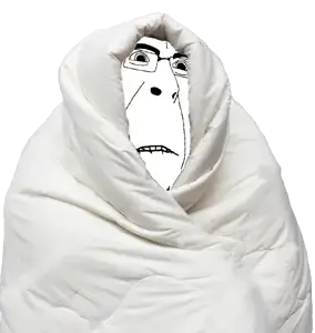 cobson, hornyson, biting lip, blanket, comfy, glasses, horny, soyjak