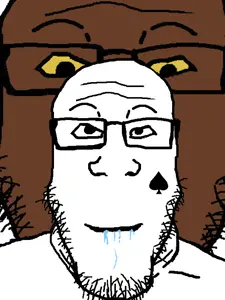 markiplier soyjak, neutralplier, 2soyjaks, horny, looking down, looking up, neutral, nigger, saliva, spade