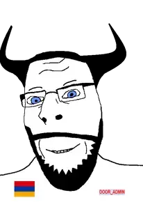 cobson, nucob, anime, armenia, beard, blue eyes, blueno (one piece), closed mouth, flag, glasses