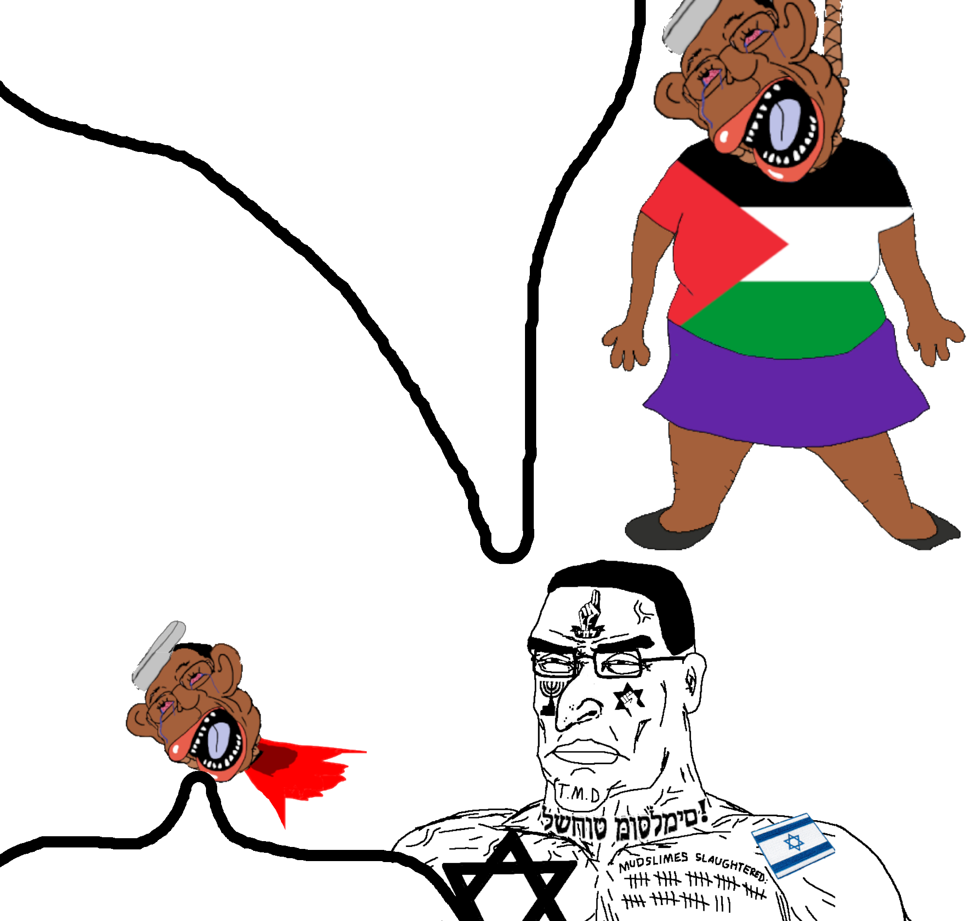 bernd, chudjak, ackmutt, hanging ugly personjak, perceptive chud, ugly personjak, 3soyjaks, ack, brown skin, closed mouth