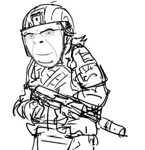 cobson, anime, gun, smile, soldier, weapon