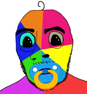 cobson, gerald, colorjak, oh my god she is so attractive, baby, deformed, pacifier, soyjak, stubble