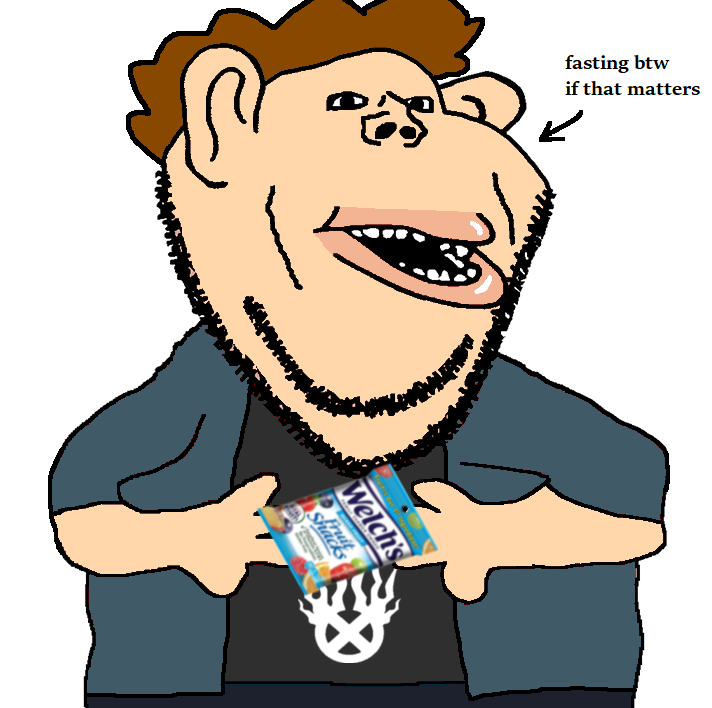 impish soyak ears, impish amerimutt, amerimutt, big lips, brown hair, clothes, fasting, fat, food, fruit snacks