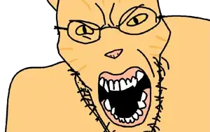 salsamaster, angry soyjak, animaljaks, angry, animal, cat, cat ears, ear, ears, eyebrows